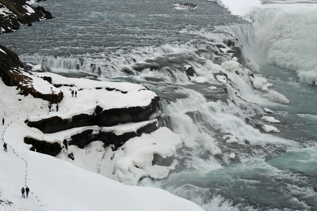 Si pasan las vacaciones de Navidad en Islandia, no se pierdan la espectacular cascada de Gulfoss, que forma parte del llamado "Círculo de Oro", una de las rutas turísticas más espectaculares del país ártico. Foto de claire.ashman.