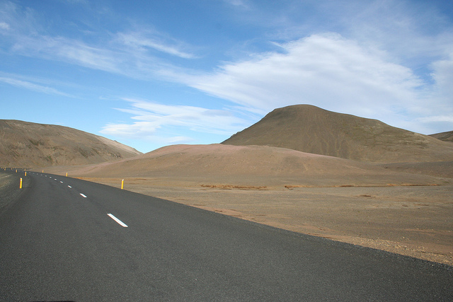 carretera cerca de Egilsstadir. 