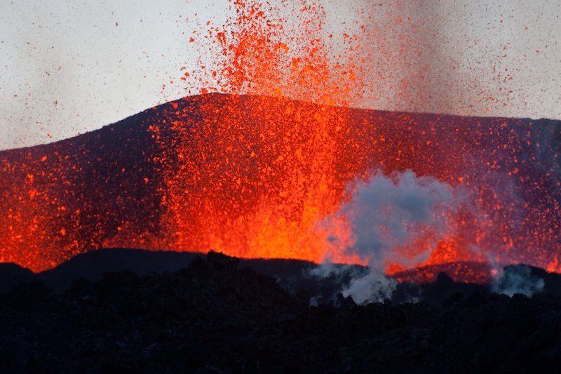 Erupción en Rangarvallasysla. Foto ce Ólafur Kr. Ólafsson.