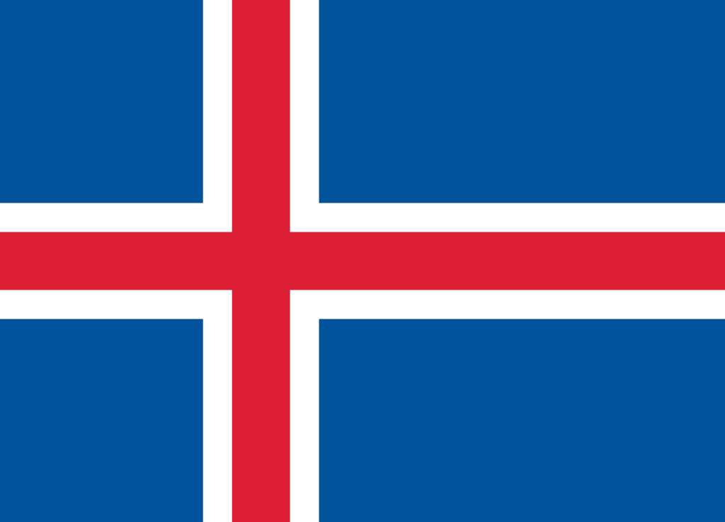 Bandera oficial de Islandia